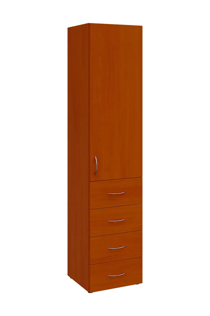 NN 5 - 44ZD skříň vysoká, 4-zásuvková/1-dveřová, pravá, 1800x400x400, třešeň šumavská